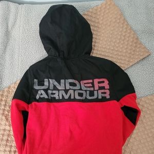 Under Armour boys jacket size small 7/8 red, black